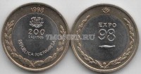 монета Португалия  200 эскудо 1998 год ЕКСПО биметалл