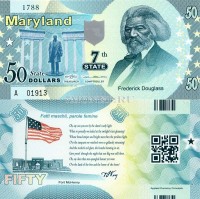 бона США 50 долларов 2013 год штат Мэриленд, Фредерик Дуглас