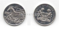 монета Cьерра-Леоне 1 доллар 2007 года Зебра