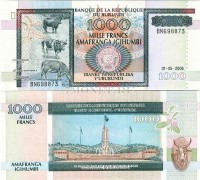 бона Бурунди 1000 франков 2006 год