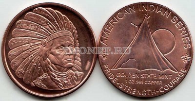 жетон США вождь индейцев