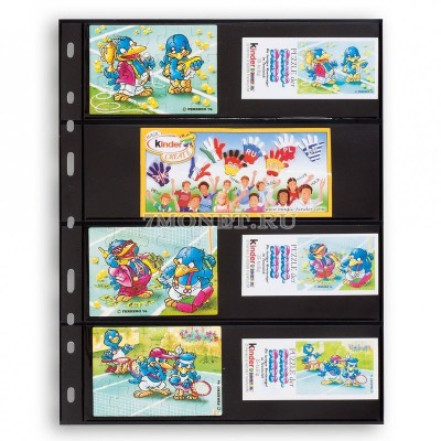 листы для банкнот Optima 4S (чёрный фон)