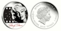 монета Тувалу 1 доллар 2012 год Мэрилин Монро