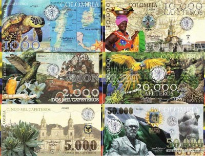Колумбия набор из 6-ти банкнот 2013 год 