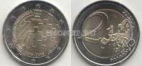 монета Португалия 2 евро 2015 год 150 лет Красному Кресту, брак чекана