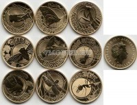 Австралия набор из 9-ти монет 1 доллар 2010 год насекомые Австралии