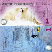 бона Арктика 1 доллар 2012 год Песец, пластик