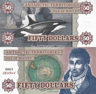 бона Остров Буве 50 долларов 2014 год