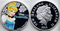 монетовидный жетон Новая Зеландия 2015 год серия "Принцессы" - Золушка