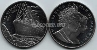 монета Остров Мэн 1 крона 2012 год Титаник - плавание