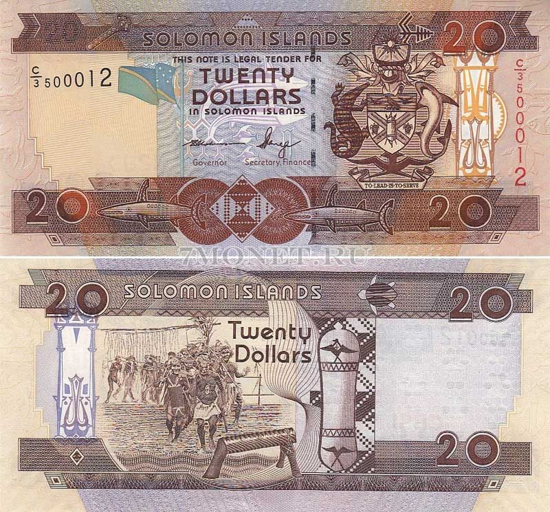 бона Соломоновы острова 20 долларов 2006 год