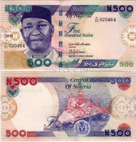 бона Нигерия 500 найра 2015 год