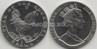 монета Остров Мэн 1 крона 1993 год Петух
