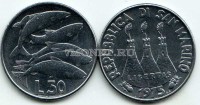 монета Сан Марино 50 лир 1975 год рыбы