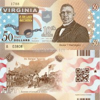 бона США 50 долларов 2013 год штат Виргиния, Букер Талиафер Вашингтон