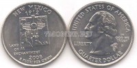 США 25 центов 2008 года Нью-Мексико