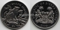 монета Cьерра-Леоне 1 доллар 2009 год мартышка диана