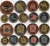 республика Бурятия набор из 9-ти монетовидных жетонов 2014 года Животные