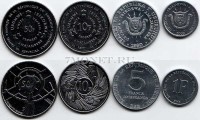 Бурунди набор из 4-х монет 50, 10, 5, 1 франков
