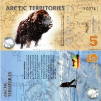 бона Арктика 5 долларов 2012 год Овцебык