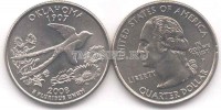 США 25 центов 2008 года Оклахома
