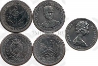 Остров Мэн набор из 4-х монет 1 крона 1981 год серия "Премия принца Эдинбургского"
