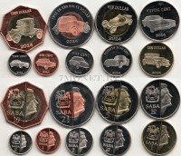 Остров Саба набор из 9-ти монет 2014 год Автомобили