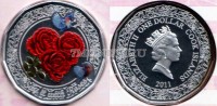 монета Острова Кука 1 доллар 2011 год «Скажи это с розами», в буклете