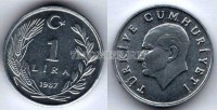 монета Турция 1 лира 1987 год