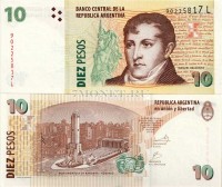бона Аргентина 10 песо 2003 - 2014 год