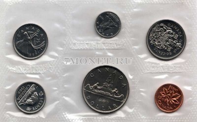 Канада годовой набор из 6-ти монет 1968 год в банковской запайке