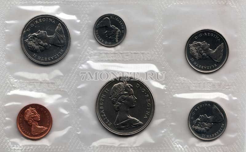 Канада годовой набор из 6-ти монет 1968 год в банковской запайке