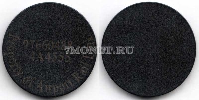 Таиланд Бангкок жетон наземного метро Airoport Rail Link в аэропорт