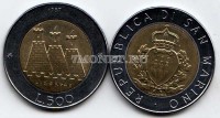 монета Сан Марино 500 лир 1987 год
