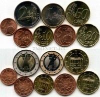ЕВРО набор из 8-ми монет Германия