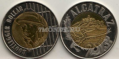 Алькатрас 1 бутлегерский доллар 2013 год Аль Капоне