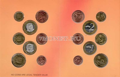 ЕВРО пробный набор из 8-ми монет Косово 2005 год, в буклете