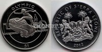 монета Cьерра-Леоне 1 доллар 2012 год олимпиада - бег