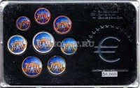 ЕВРО набор из 8-ми монет Германия "Бранденбургские ворота", в пластиковой упаковке, цветной