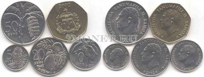 Самоа набор из 5-ти монет