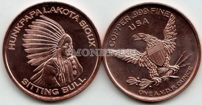 жетон США индеец хункпапа-лакота