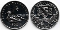 монета Босния и Герцеговина 500 динар 1996 год утка с утятами
