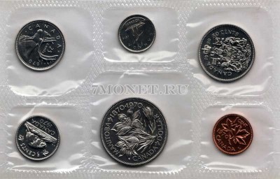 Канада годовой набор из 6-ти монет 1970 год в банковской запайке