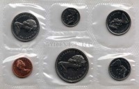 Канада годовой набор из 6-ти монет 1970 год в банковской запайке