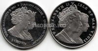 монета Остров Мэн 1 крона 2013 год бриллиантовый юбилей