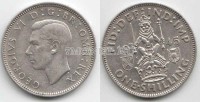 монета Великобритания 1 шиллинг (шотл.) 1945 год Георг VI