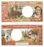 бона Французская Полинезия 1000 франков 1996 год