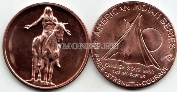 жетон США индеец- всадник