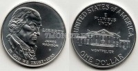 монета США 1 доллар 1993 год Джеймс Мэдисон - Билль о правах UNC