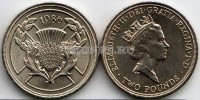 монета Великобритания 2 фунта 1986 год XIII Игры Содружества 1986 года. Эдинбург, Шотландия
